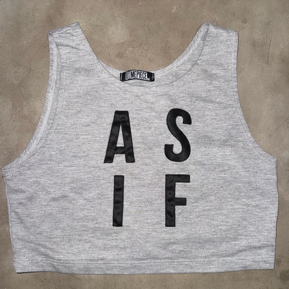 Onepiece Gray Crop Top